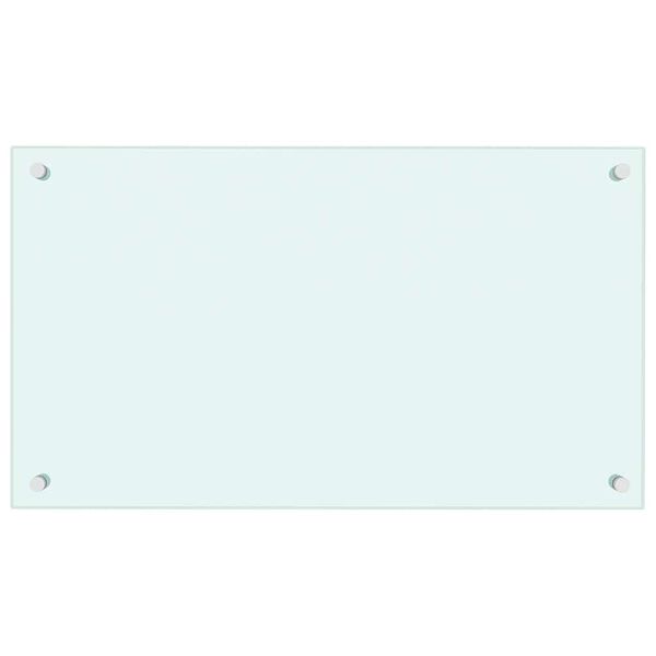 vidaXL Kjøkkenplate hvit 70x40 cm herdet glass