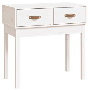 vidaXL Konsollbord hvit 76,5x40x75 cm heltre furu