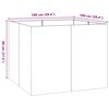 vidaXL Plantekasse hvit 100x100x80 cm st&aring;l