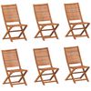 vidaXL Klappstoler 6 stk. 51x66x95 cm heltre akasie
