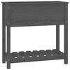vidaXL Plantekasse med hylle gr&aring; 82,5x34,5x81 cm heltre furu