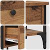 vidaXL Nattbordskap 2 pcs Brun 33,5 x 36 x 70 cm Massiv Reclaim Tre