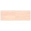 vidaXL Bordplate 120x40x(2-4) cm ubehandlet heltre eik naturlig kant