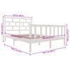 vidaXL Sengeramme hvit heltre furu 120x200 cm