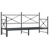 vidaXL Dagseng med trille uten madrass svart 90x190 cm st&aring;l