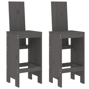 vidaXL Barkrakker 2 stk gr&aring; 40x42x120 cm heltre furu