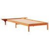vidaXL Sengestamme med Sidebord Vokset Brun 80 x 220 cm Massiv furu