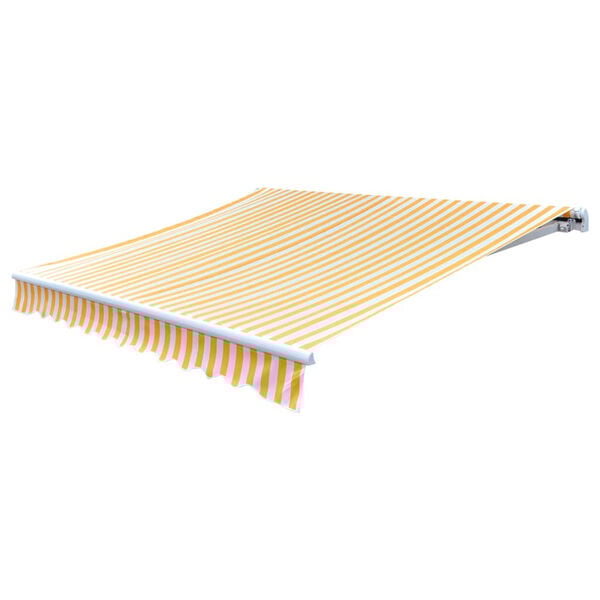 vidaXL Markiseduk solsikkegul og hvit 3 x 2,5 m (ramme ikke inkludert)