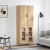 vidaXL Highboard sonoma eik 69,5x34x180 cm konstruert tre