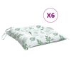 vidaXL Stolputer 6 stk bladm&oslash;nster 40x40x7 cm stoff