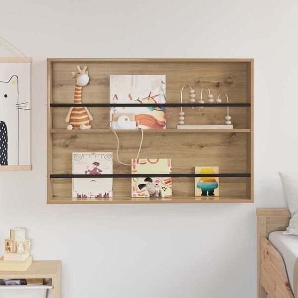 vidaXL Magasinreol Artisan Eik 100 x 12 x 70 cm Konstruert tre