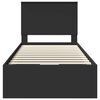 vidaXL Sengestamme med skuff med lagring Svart 90 x 190 cm Ingeni&oslash;rtre
