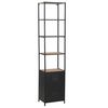 vidaXL Bokhylle heltre edelgran og st&aring;l 40,5x32,5x180 cm