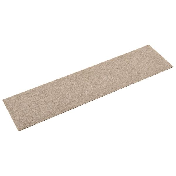 vidaXL Teppefliser gulv 16 stk 4 m² 25x100 cm lysebeige