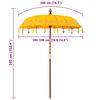 vidaXL Balinesisk Parasol Gul 185 x 185 x 260 cm