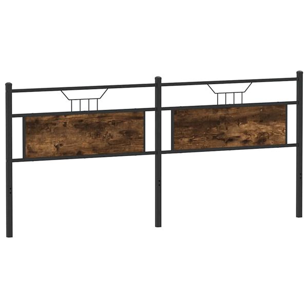 vidaXL Hodegavl r&oslash;kt eik 193 cm konstruert tre og st&aring;l