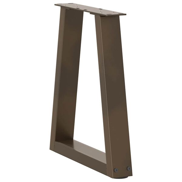 vidaXL Salongbordben V-formet 2 stk naturstål 28 x (42-43,3) cm stål