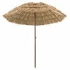vidaXL Strandparasol Naturlig 255 x 255 x 255 cm Polyester og st&aring;l