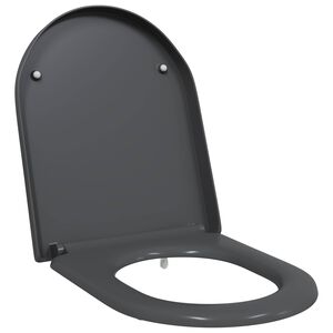 vidaXL Toalettsete Antrasitt 49 x 36 x 4 cm Duroplast