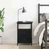 vidaXL Nattbord svart eik 34x35,5x50 cm konstruert tre