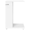 vidaXL Sidetabell med hjul Hvit 40 x 35 x 60 cm Konstruert tre