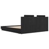vidaXL Sengestamme med hodegatt Svart Eik 200 x 200 cm Konstruert tre