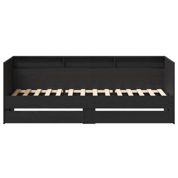 vidaXL Dagseng med skuff med lagring Grå 90 x 200 cm Konstruert tre