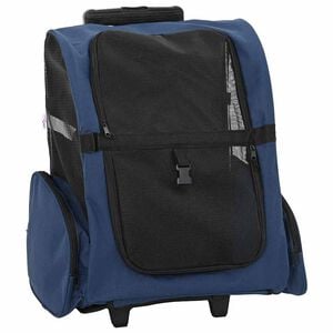 vidaXL Dyrevogn 3-i-1-design bl&aring; 48x32x(57-106) cm oxfordstoff