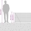 vidaXL Gjerde med innlegg. sølv 0.8 x 100 m Stål