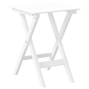 vidaXL Sammenleggbart sidebord hvit heltre poppeltre