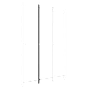 vidaXL Romdeler 3 paneler hvit 150x220 cm stoff