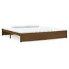 vidaXL Sengeramme honningbrun heltre 200x200 cm
