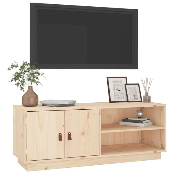 vidaXL TV-benk 105x34x40 cm heltre furu