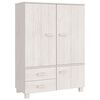 vidaXL Garderobe HAMAR hvit 99x45x137 cm heltre furu
