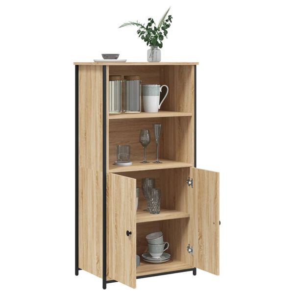vidaXL Highboard sonoma eik 62x36x121,5 cm konstruert tre