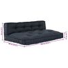 vidaXL Sofa pute 2 pcs Antrasitt stoff