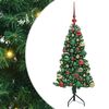 vidaXL Hj&oslash;rne Kunstig Jul Tre med 150 LED gr&oslash;nn 120 cm PVC og metall