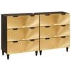 vidaXL Sidebord Sett 2 stk. 120 x 33 x 75 cm Massiv mango tre