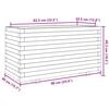 vidaXL Plantekasse hvit 90x40x49,5 cm heltre furu
