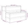 vidaXL Plantekasse hvit 110x84x75 cm heltre furu