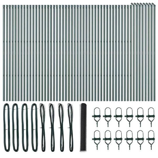 vidaXL Gjerdep&aring;le Gr&aring; 100 x 1,2 m (25 mm mesh) St&aring;l og PVC