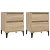 vidaXL Nattbord 2 stk sonoma eik 40x35x50 cm
