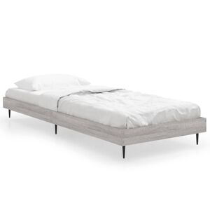 vidaXL Sengeramme gr&aring; sonoma 75x190 cm konstruert tre
