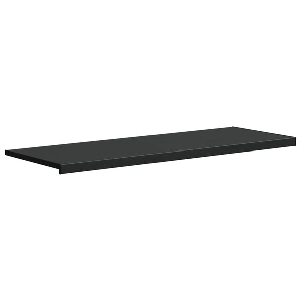 vidaXL Vinduskarmer Svart med trestruktur 140 x 50 x 4,5 cm PVC