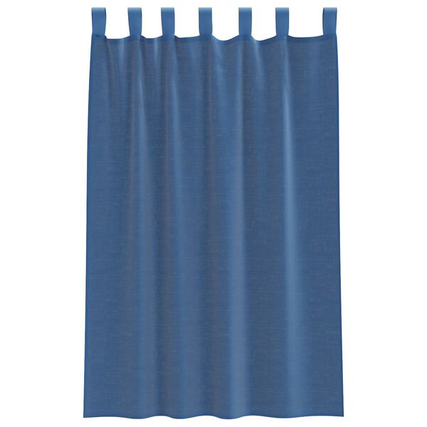 vidaXL Voile gardiner med hemper 2 stk kongebl&aring; 140x175 cm