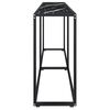vidaXL Konsollbord svart marmor 200x35x75,5 cm herdet glass