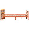 vidaXL Sengeramme uten madrass voksbrun 160x200 cm heltre furu