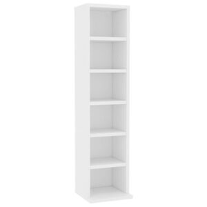 vidaXL CD-skap hvit 21x20x88 cm konstruert tre