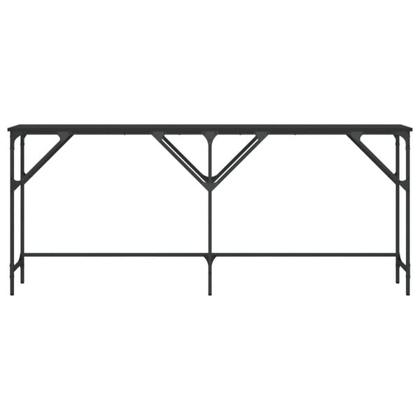 vidaXL Konsollbord svart 180x29x75 cm konstruert tre
