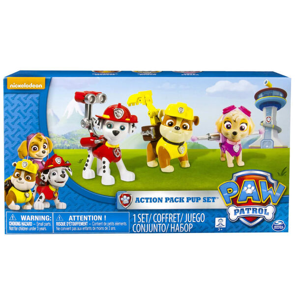 Paw Patrol Actionpakke Valper Marshall/Skye/Rubble